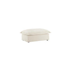 Aoowow Chenille Ottoman Upholstered Couches Ottoman for Modular Sectional Sofa for Living(Cream-Chenille)