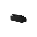 66.5" Corduroy Cloud Loveseat Sofa, 2-Seater Boneless Couch(Black)