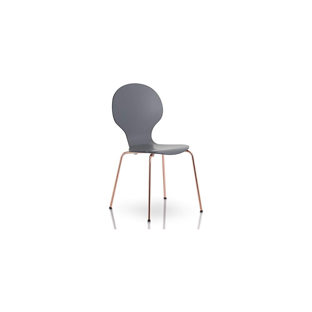 Enitial Lab Furniture of America Jaywald Modern Bentwood Chair (Set of 4), One Size, Gray