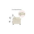 3-in-1 Convertible Sofa Bed, Velvet Loveseat Sleeper with Pull Out Bed, Adjustable Backrest and Side Pockets, Compact Small Space Couch for Living Room, Bedroom, Apartment (Beige)