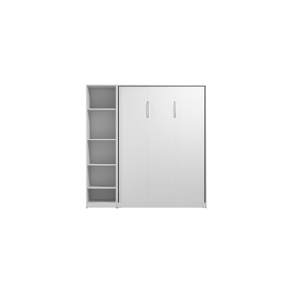 Bestar Full Murphy Bed with Closet Organizer, White, Claremont, 79W
