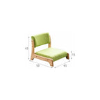 Portable Floor Chair with Backrest, Solid Wood Meditation Chair, High Elasticity Foam Cushion, Ergonomic Tatami Seat for Living Room & Bedroom