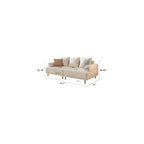 79" Modern Fabric Couch,Cloud Sofa with Low Back for Living Room