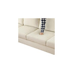 L Shape 2-Piece Home Modular Sectional Sofa Comfy Cozy Corner Sofas Small Fabric Couch with Pillow for Modern Living Room/Bedroom/Office/Apartment, Beige Lint