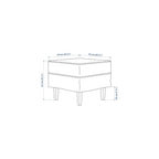 ProTuning ROCKSJÖN Armchair with footstool, Klovsta grey/white