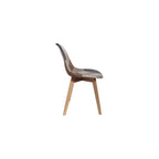 THE HOME DECO FACTORY HD6137 Set of 2 Patchwork Polyurethane Chairs 46 x 85 x 55 cm
