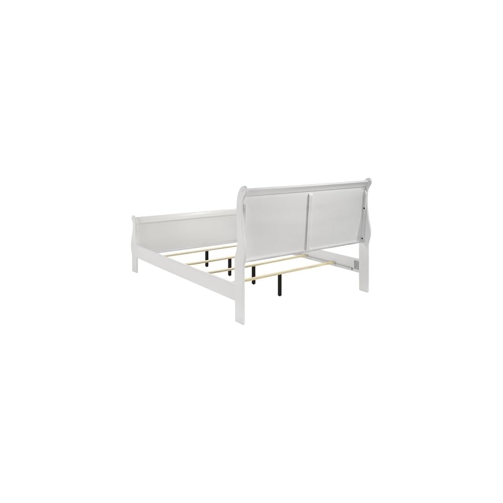 Coaster Louis Philippe Queen Traditional Sleigh Bed, White 202441Q