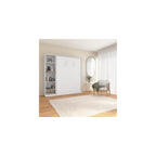 Bestar Full Murphy Bed with Closet Organizer, White, Claremont, 79W