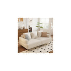 79" Modern Fabric Couch,Cloud Sofa with Low Back for Living Room