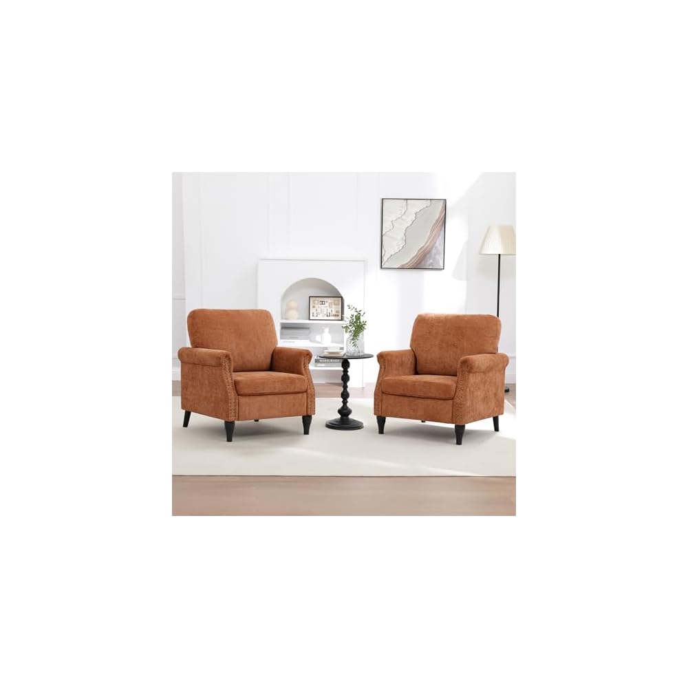 Accent Chair for Living Room, Modern Mid Century Reading Chair Armchair High Back Upholstered Armchair with Wooden Legs for Living Room Bedroom Office (LIGHTGREY, 1pcs)