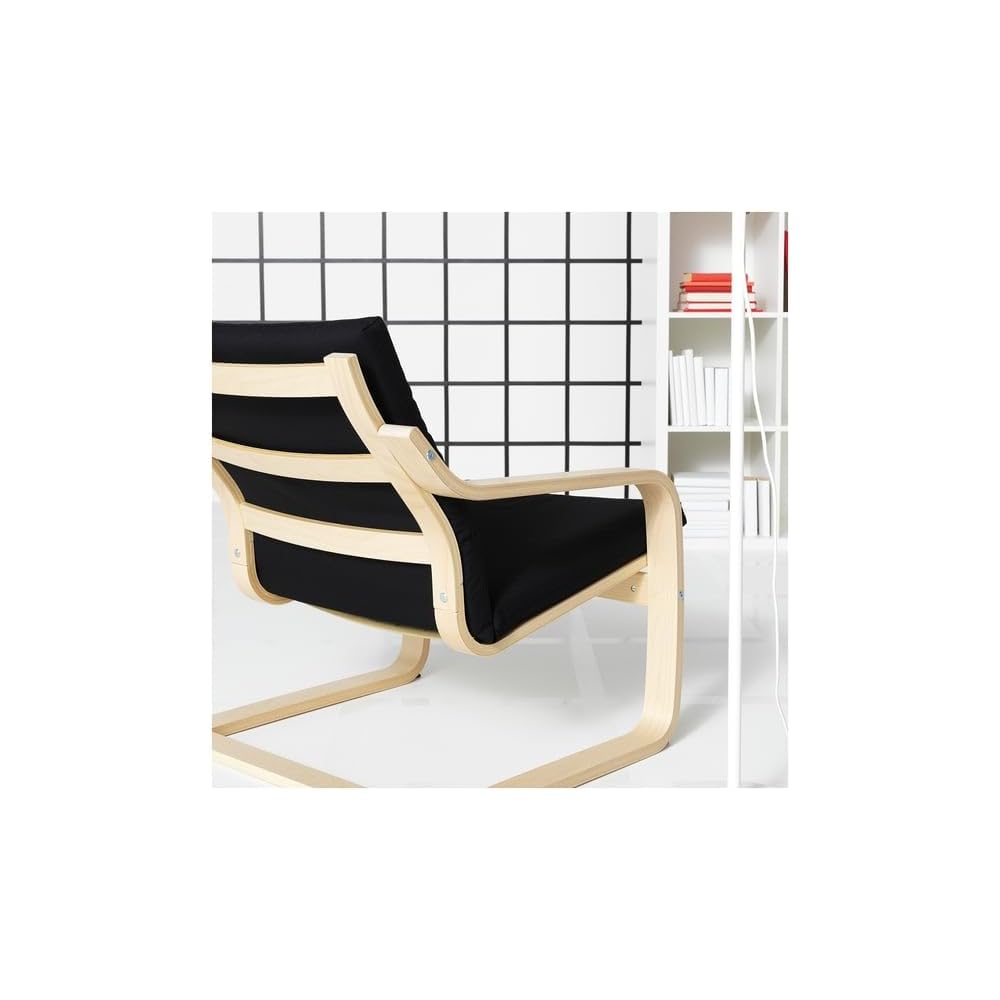ProTuning POÄNG Low-back armchair, natural colour/beige/Vissle black