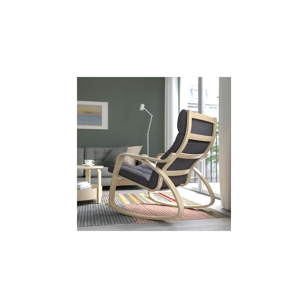 ProTuning POÄNG Rocking-chair, birch veneer/Gunnared dark grey
