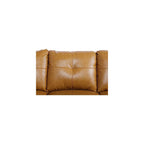 EMKK 3-Piece Faux Leather L-Shaped Sectional Sofas, Button Tufted Upholstered Couches with Chaise Lounge and Storage Ottoman, Modular Living Room Set, Foldable Console and Cup Holder