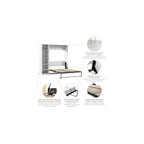 Bestar Full Murphy Bed with Closet Organizer, White, Claremont, 79W