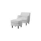 ProTuning ROCKSJÖN Armchair with footstool, Klovsta grey/white