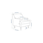 ProTuning ROCKSJÖN Armchair with footstool, Klovsta grey/white