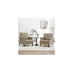 Accent Chair for Living Room, Modern Mid Century Reading Chair Armchair High Back Upholstered Armchair with Wooden Legs for Living Room Bedroom Office (LIGHTGREY, 1pcs)