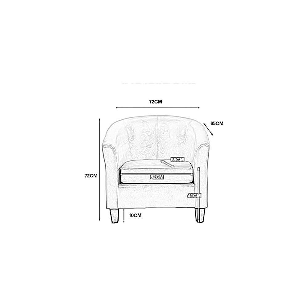 Accent Chair Living Room Chair Contemporary Lounge Sofa Chair Extra-Thick Comfortable Seat with Armrests Linen Home Office Bedroom Studio Sofa (White)