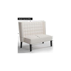 Andeworld Modern Loveseat Settee Bench Sofa Couch, Faux Leather,White