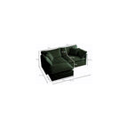 Deep Seat Cloud Loveseat Sofa Sectional Couch with Movable Ottoman, 2 Seater Oversized L Shaped Corner Sofa&Couches, Comfy Chenille Love Seat for Living Room Bedroom Apartment Office