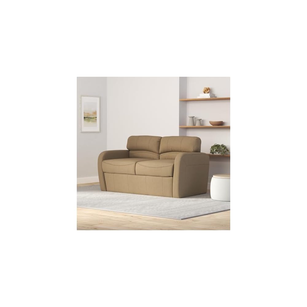 RecPro 65" Jack Knife RV Sleeper Sofa with Arms | RV Furniture | Zero Wall Hugger | Cloth (Oatmeal)