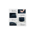 Lexicon Modern Barrel Swivel Accent Chair - Upholstered Soft Chenille Fabric with Metal Base, 360 Degree Round Swivel Accent Chair for Living Room, Bedroom, Office, No Assembly Required, Blue