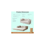 Biaco 78.8" Bouclé Modular Sofa Boneless Couches, No Assembly-Light Camel