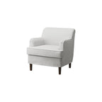ProTuning ROCKSJÖN Armchair with footstool, Klovsta grey/white