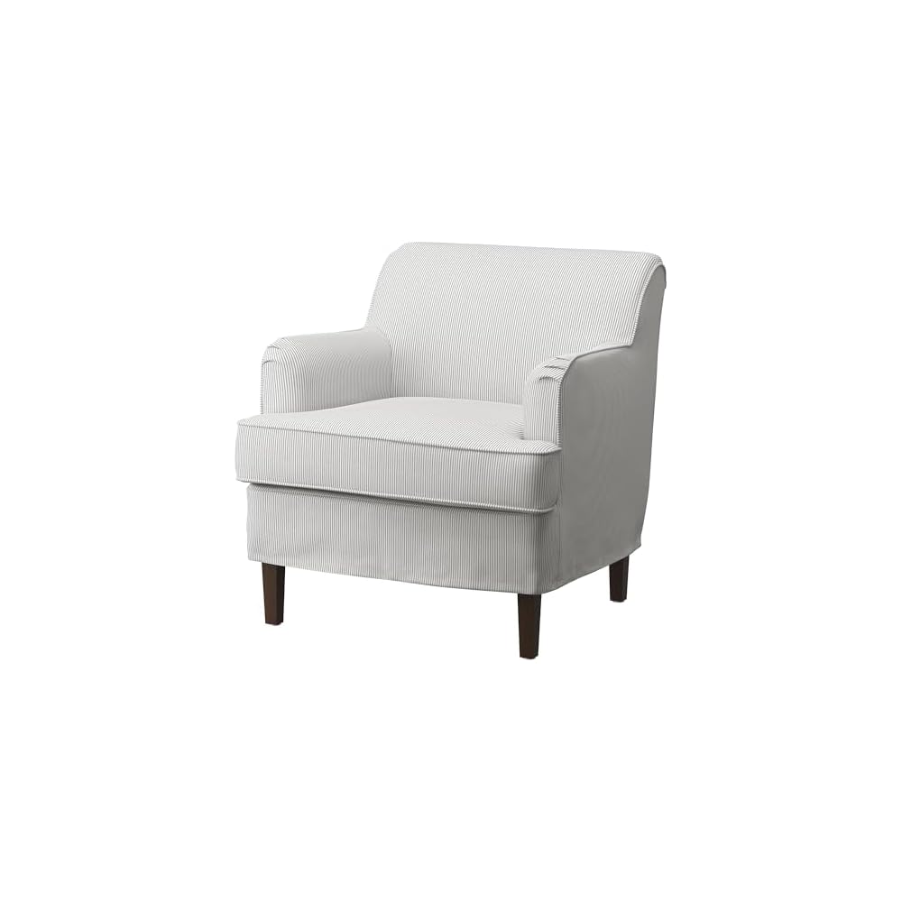 ProTuning ROCKSJÖN Armchair with footstool, Klovsta grey/white