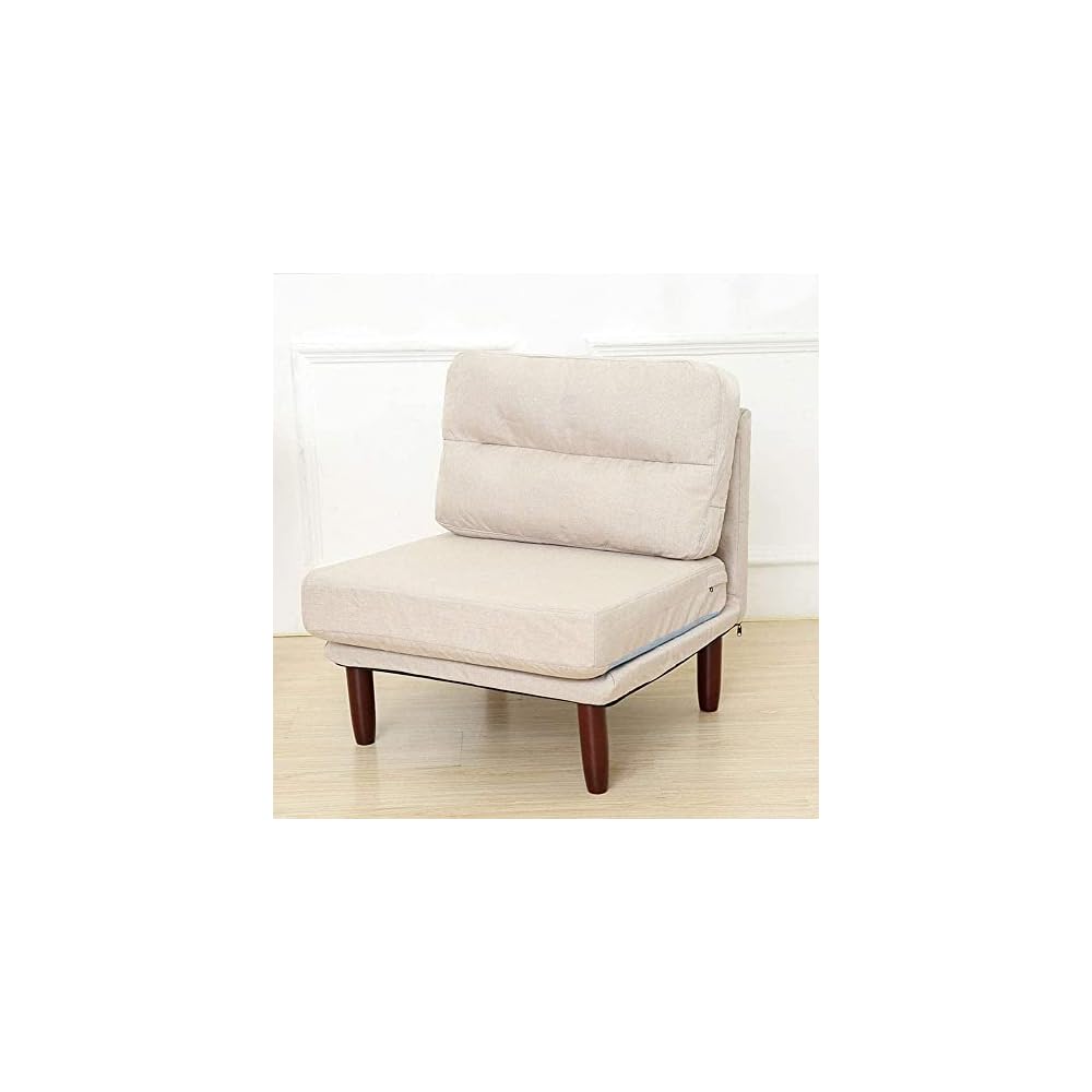 Sofa Chair Upholstered Wooden Lounge Chair Modern Comfy Furniture for Living Room Bedroom for Relaxing and Playing Games Watching TV Lazy Lounge Chair (Colour: Purple Size: Free Size) (Khaki Free Size