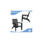 Acacia Wood Recliner Lounge Armrest Garden Deck Black