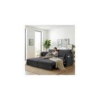 CECER Convertible Sleeper Sofa Bed, 3-in-1 Pull Out Couch, King, Dark Grey