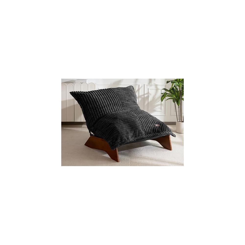 MAXYOYO Adjustable Living Room Chair, 3-Position Bean Bag Chair with Frame