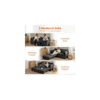 CECER Convertible Sleeper Sofa Bed, 3-in-1 Pull Out Couch, King, Dark Grey