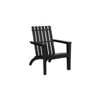 Acacia Wood Recliner Lounge Armrest Garden Deck Black