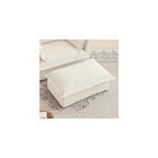 Aoowow Chenille Ottoman Upholstered Couches Ottoman for Modular Sectional Sofa for Living(Cream-Chenille)