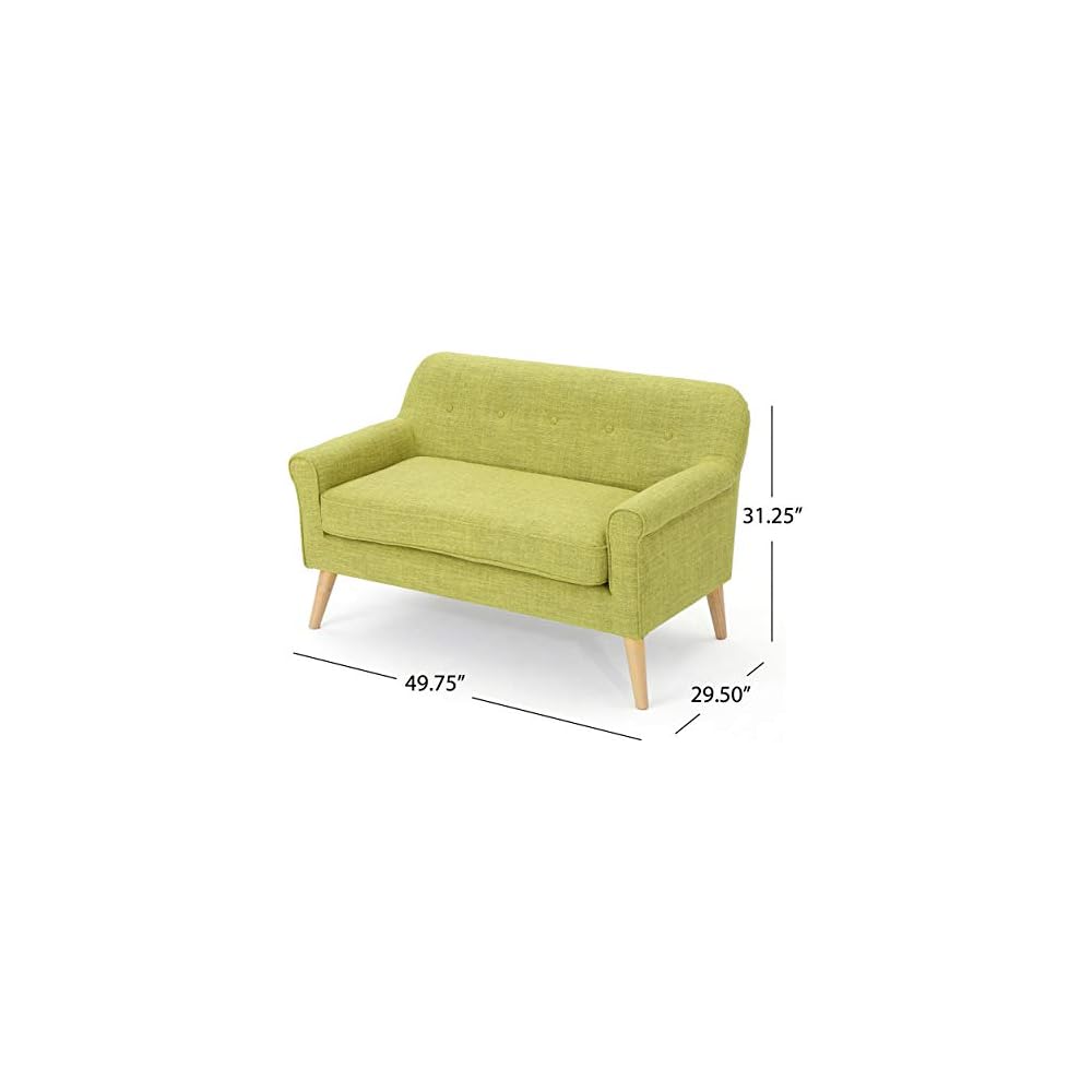 Christopher Knight Home Mariah Mid-Century Modern Loveseat, Muted Green