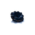 Generic Artistic Quartz Armrest Leisure Chair – Modern Fabric Single Sofa for Home and Hotel Dark Blue, 61.02*46.45*59.05in