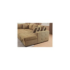 THSUPER 123'' Sectional Sleeper Sofa Couch with Pull Out Bed, Oversized Sleeper Sectional Couches with Storage Chaise U Shape Sofas for Living Room, Brown