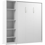 Bestar Full Murphy Bed with Closet Organizer, White, Claremont, 79W