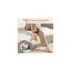Furnify Full Cloud Bed Frame, Boneless Cushioned Foam Bed with Plush Fabric