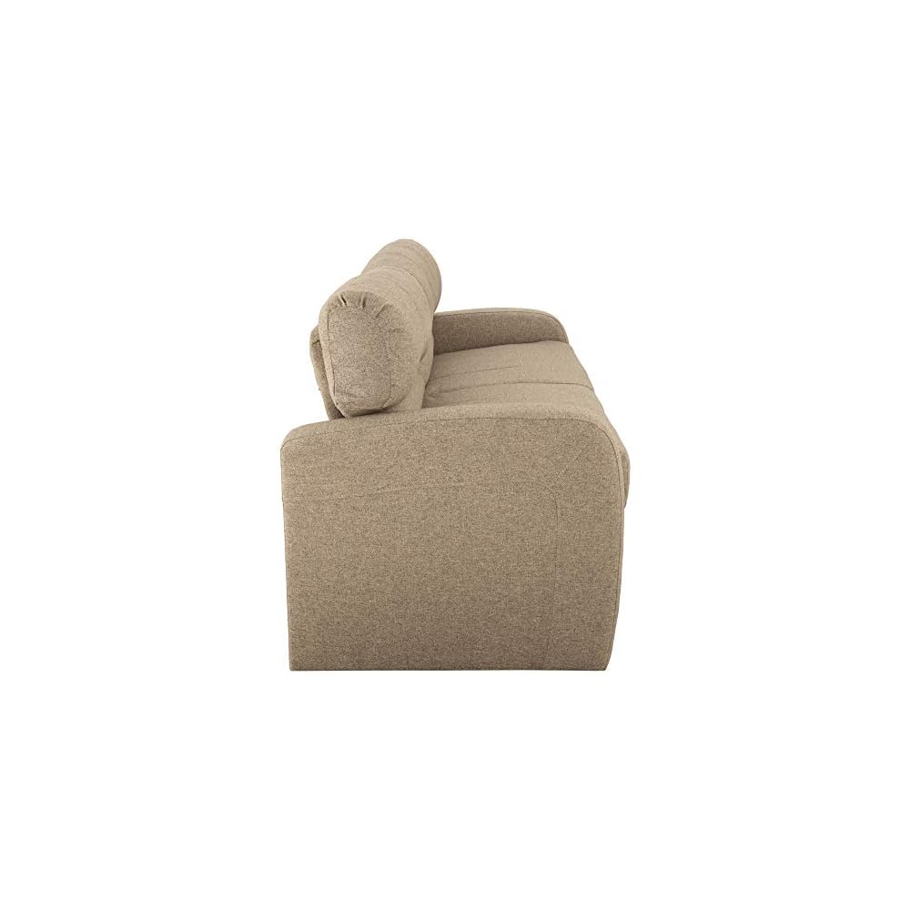 RecPro 65" Jack Knife RV Sleeper Sofa with Arms | RV Furniture | Zero Wall Hugger | Cloth (Oatmeal)
