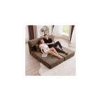 59" Convertible Sofa Bed, Boneless Sleeper Chair Couch bed with 2 Pillows