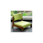 Portable Floor Chair with Backrest, Solid Wood Meditation Chair, High Elasticity Foam Cushion, Ergonomic Tatami Seat for Living Room & Bedroom