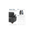 83" Couches for Living Room, Deep Seat Chenille Loveseat Sofa, Dark Grey