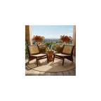 Welnow Mid Century Rattan Accent Chair with Woven Cane Backrest，Walnut