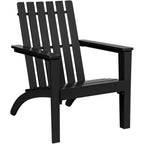 Acacia Wood Recliner Lounge Armrest Garden Deck Black