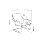 ProTuning POÄNG Low-back armchair, natural colour/beige/Vissle black