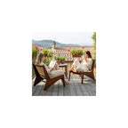 Welnow Mid Century Rattan Accent Chair with Woven Cane Backrest，Walnut