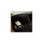 71" Cloud Corduroy Boneless Loveseat Couch in a Box, Small Boneless Couch for Living Room Memory Foam Compressed Couches Sofa with 3 Pillows & Side Pockets Wide Armrest, No Assembly Required, Black